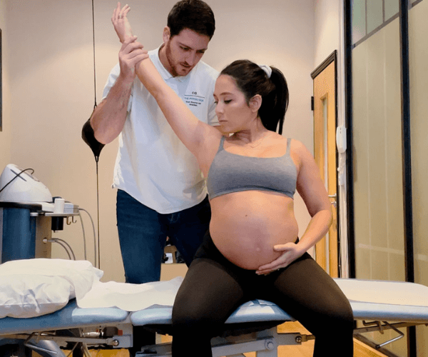 pregnant lady having physio