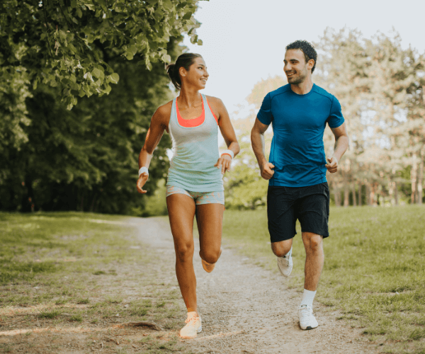 A couple running