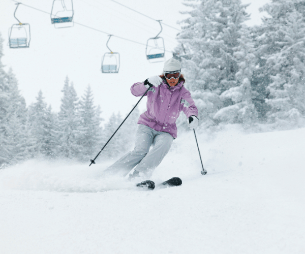 a confident skier who knows how to avoid ski injuries.